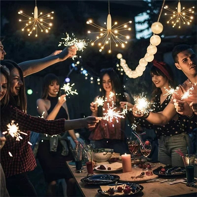 LED Fairy String Lights Remote Control 8 Modes Fireworks Lights 3m 100LED Firecracker String Lights USB Powered for Christma Wedding Birthday Valentine Day New Year Indoor Outdoor Decoration 2026 - $17.99 –P7