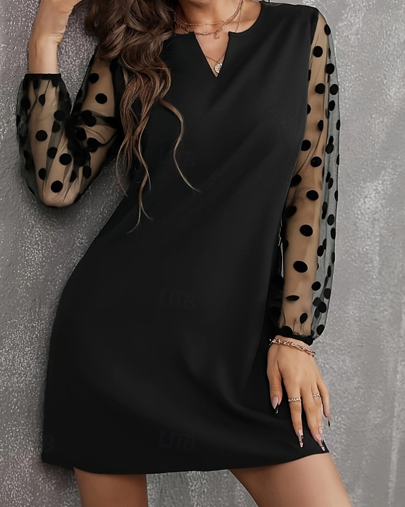 Γυναικεία Μίνι φόρεμα Μαύρο φόρεμα Φόρεμα για πάρτυ Κοκτέιλ Φόρεμα Κομψό Μοντέρνα Βραδινό Πάρτυ Πάρτι Κοκτέιλ Πάρτι Κανονικό Σκέτο Μακρυμάνικο Λαιμόκοψη V Μαύρο Καλοκαίρι Φθινόπωρο 2026 - $18.49 –P1