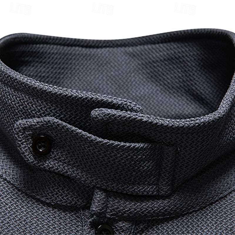 Herre Genser Svart Hvit Militærgrønn Mørkegrå Opprett krage عادي Lomme Sport & Utendørs Daglig Ferie Polyester Gatemote Grunnleggende Fritid Vår Høst Klær Gensere Gensere 2026 - $30.99 –P14
