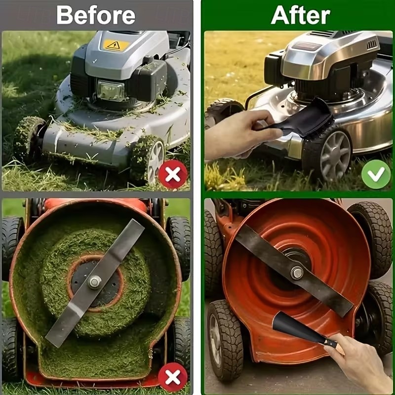 2 részes fűnyíró kasza tisztítókefe készlet - strapabíró fémszerkezet, ergonomikus fogantyú és tartós sörték a hatékony tisztításért, továbbfejlesztett kialakítás a fűnyíró karbantartásához 2026 - $15.99 –P4