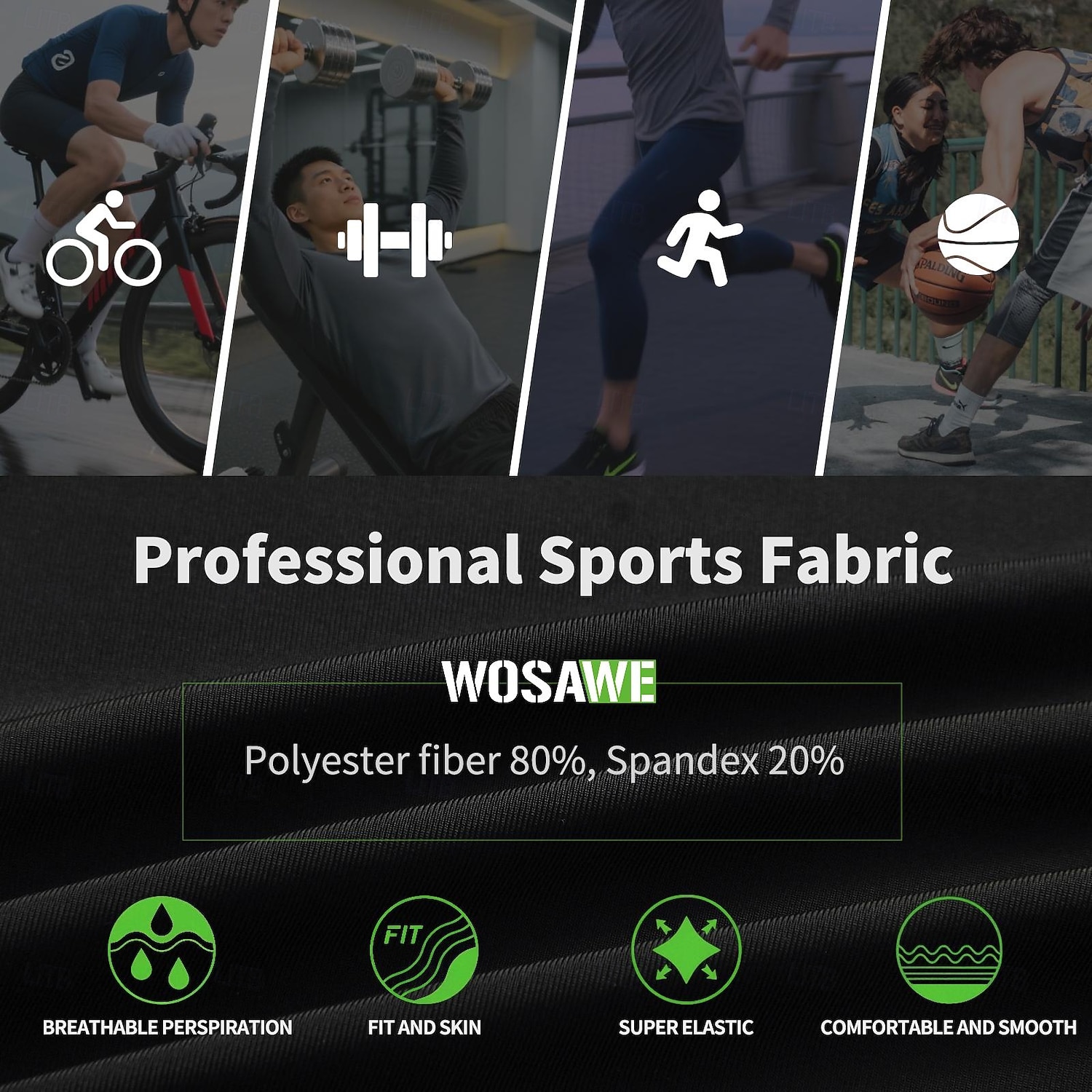 WOSAWE men's quick drying leggings for cycling skiing mountain climbing 3D fit moisture wicking underwear long pants BF141 2026 - $36.99 –P20