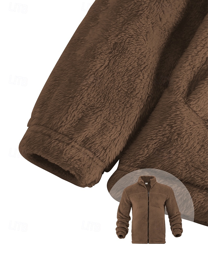 Per uomo Giacca Invernale Cappotto Teddy Giacca Casual Vacanza Quotidiano Caldo Tasca Autunno Inverno Semplice Moda Classico Collo alla coreana Regolare Nero Blu marino Marrone Cachi Grigio scuro del 2026 a $30.99 –P4