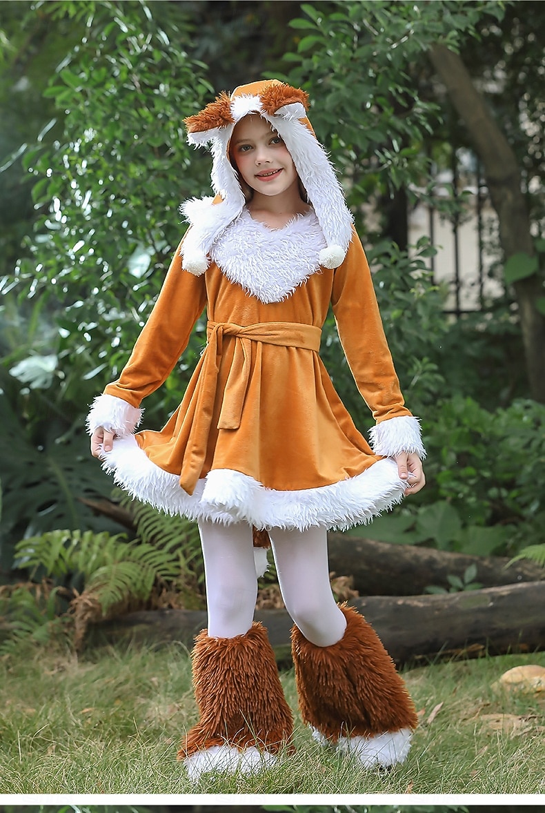 Dierenbandkostuum Jurken Fancy kostuum Dieren Vos Cosplay Kostuum Kinderen Voor meisjes Kerstmis Carnaval Boekenweek Feest Prestatie Symfonie van Verhalen Aankleden 2026 - $58.99 –P15