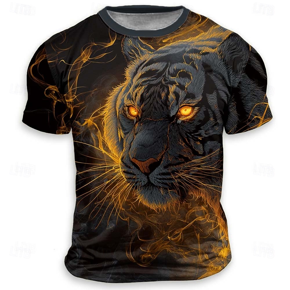 Herren Tiermotiv Tiger Lustig T Shirt Kurzarm T-Shirt 3D-Druck Rundhalsausschnitt Hemd Übertrieben Designer Party Ferien Schwarz 1 Schwarz 3 Schwarz 2 Sommer Frühling Bekleidung S M L XL XXL XXXL 2026 - $21.99 –P2