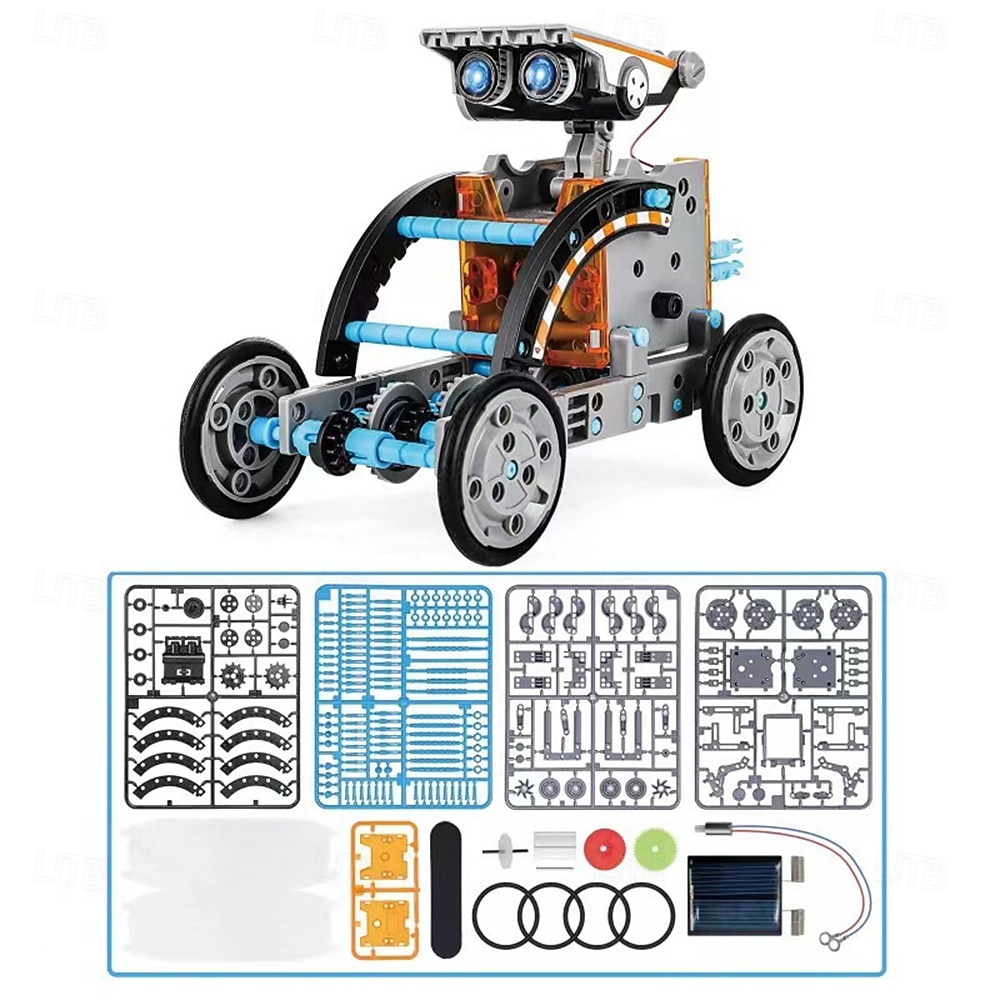 Experimento científico de ensamblaje solar, rompecabezas de bricolaje, coche de juguete 13 en 1, robot inteligente y divertido, ideal para la educación STEM, juguetes para niños de 6 a 12 años, modelo 2026 - $42.99 –P7