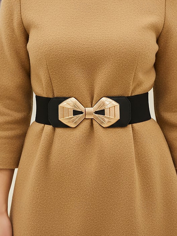 Cinturón elástico para mujer con hebilla de aleación – elegante material de poliéster, ajuste regulable – perfecto para vestidos, atuendos casuales y formales 2026 - $11.99 –P2