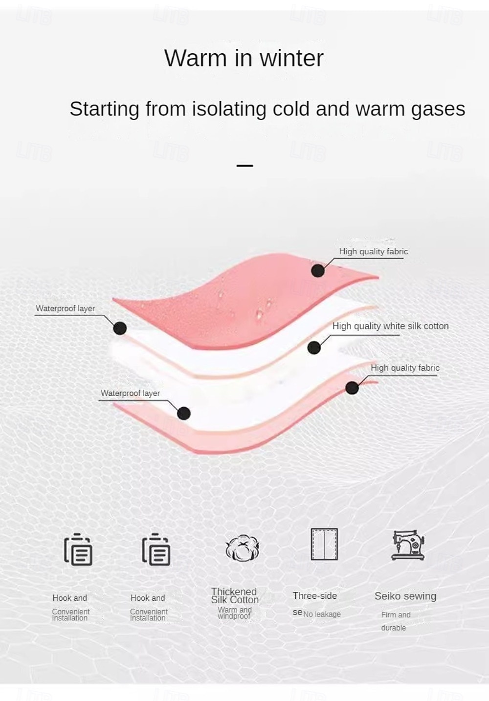 magnetyczna zasłona do drzwi domowych, wiatroszczelna, przeciw komarom, izolacja termiczna, montaż bez wiercenia, blokada przeciągów w klimatyzatorze w sypialni, dźwiękoszczelny panel prywatności 2026 - $16.99 –P6