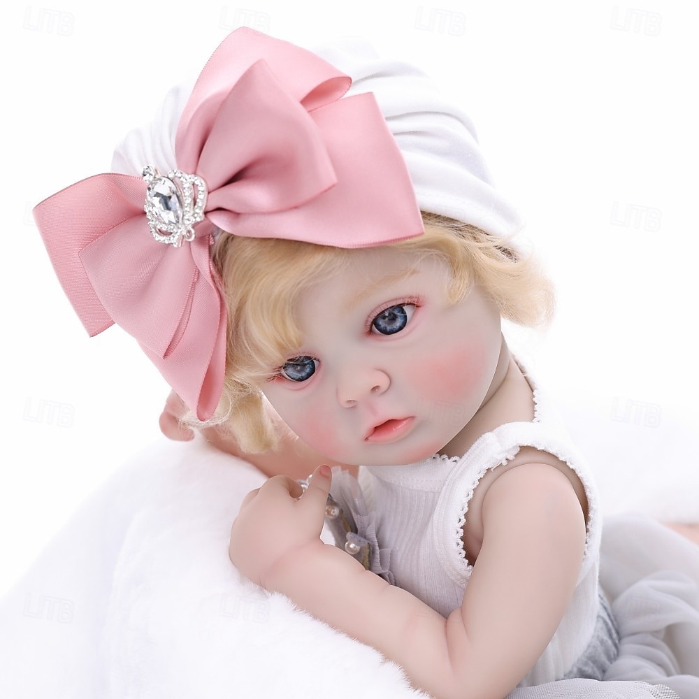 Bambole Reborn - Bambola Realistica da 22 Pollici Ragazza con Corpo Morbido e Capelli Ricci Biondi Sveglia Bebe Reborn di Silicona Bambole di Vita Reale con Scatola Regalo per Bambini di 3 Anni del 2026 a $95.99 –P3