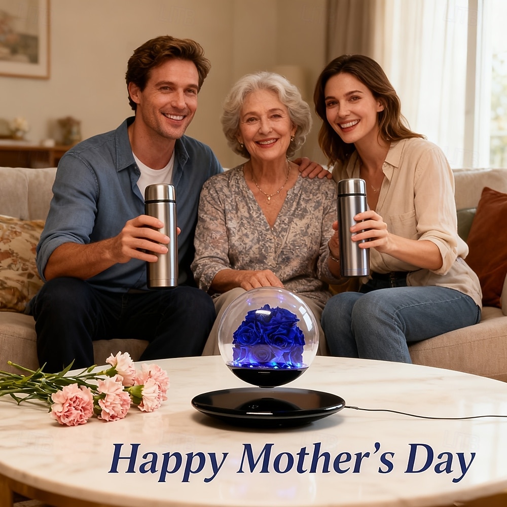 Magnetic Levitation Eternal Rose Glass Cover for LED Lights with Touch Control Lights Eternal Floating Flower Lights Suitable for Valentine's Day Anniversaries Birthdays 2026 - $125.99 –P8