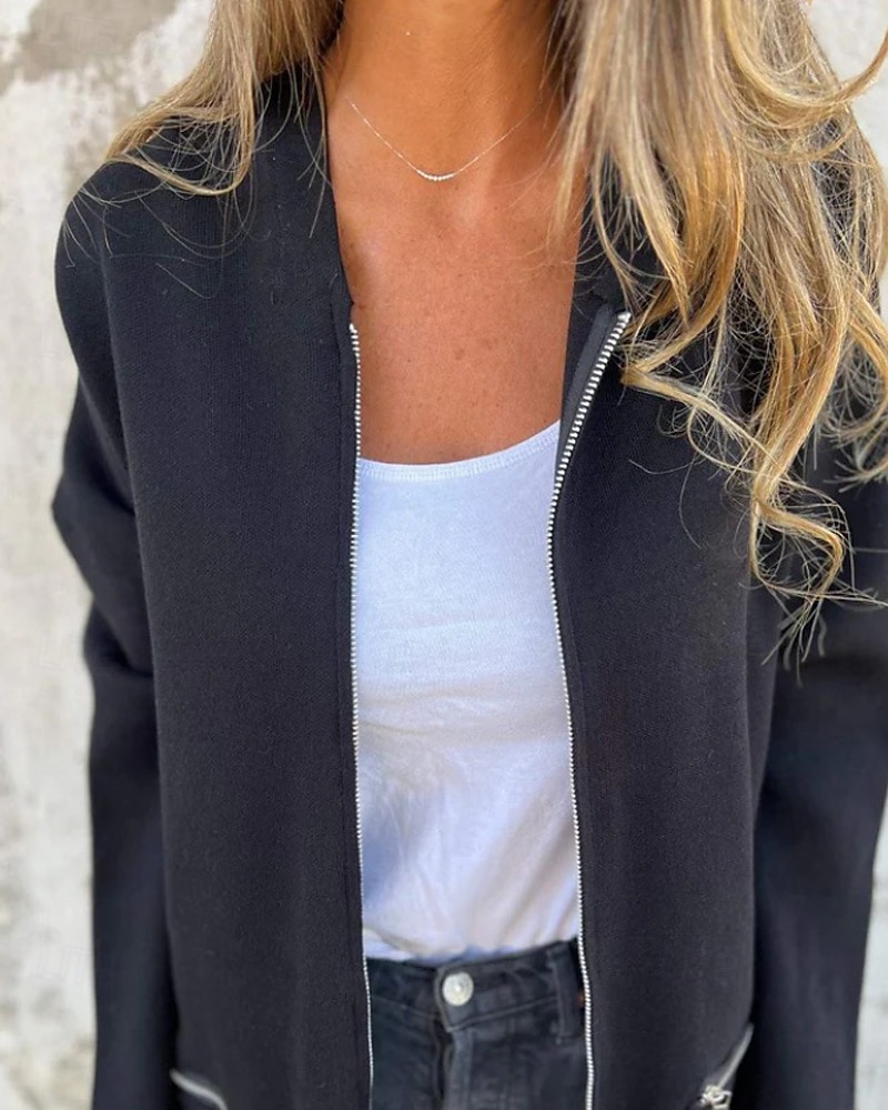 Damen Wintermantel Kapuzenjacke Warm Bequem Reißverschluss Tasche Lässig Einfach Outdoor Urlaub Heim Alltagskleidung Lang Mit Kapuze Normale Passform Langarm Oberbekleidung Schwarz Rote Kamel Herbst 2026 - $19.99 –P9