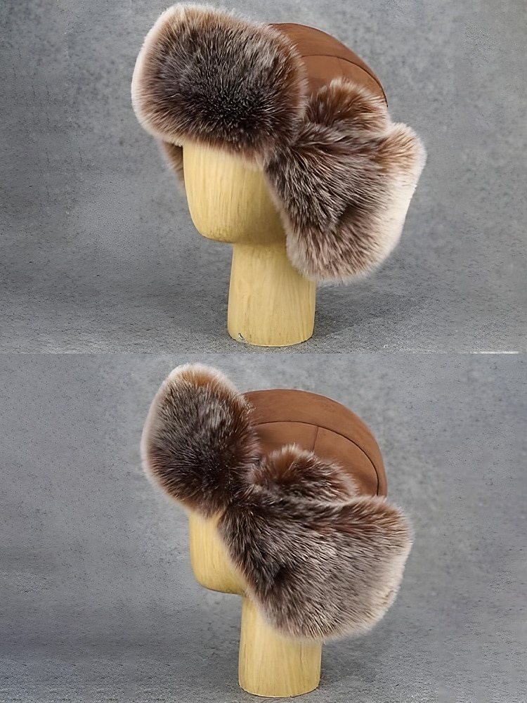 Chapeau trappeur en fausse fourrure pour homme, chaud et élégant, disponible en noir et marron, parfait pour les temps froids et les activités hivernales en extérieur. de 2026 ? $24.99 –P9