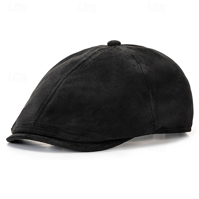Men's Flat Cap Ascot Hat Newsboy Hat Black Wine Polyester Fashion Casual Street Daily Plain Adjustable Sunscreen Breathable 2026 - $10.49 –P7
