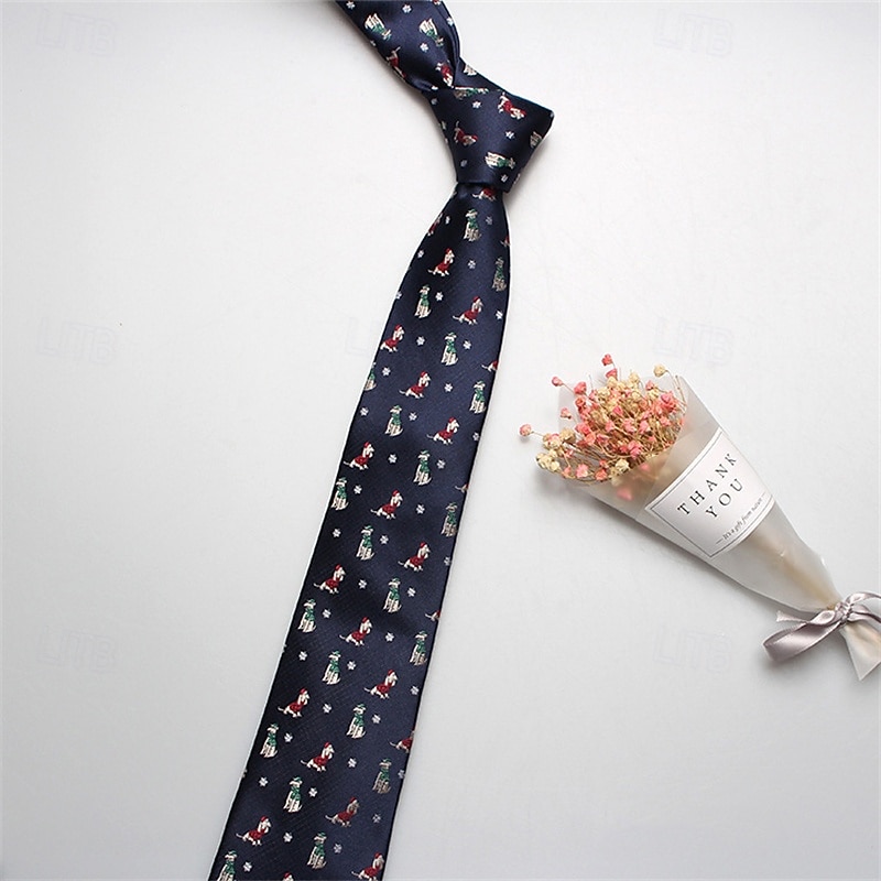 Homens Gravatas Gravata de Natal Moda Clássico Contemporâneo Moderno Padrão Floco de Neve Natal Festas & Noite de 2025 por $8.49 –P6