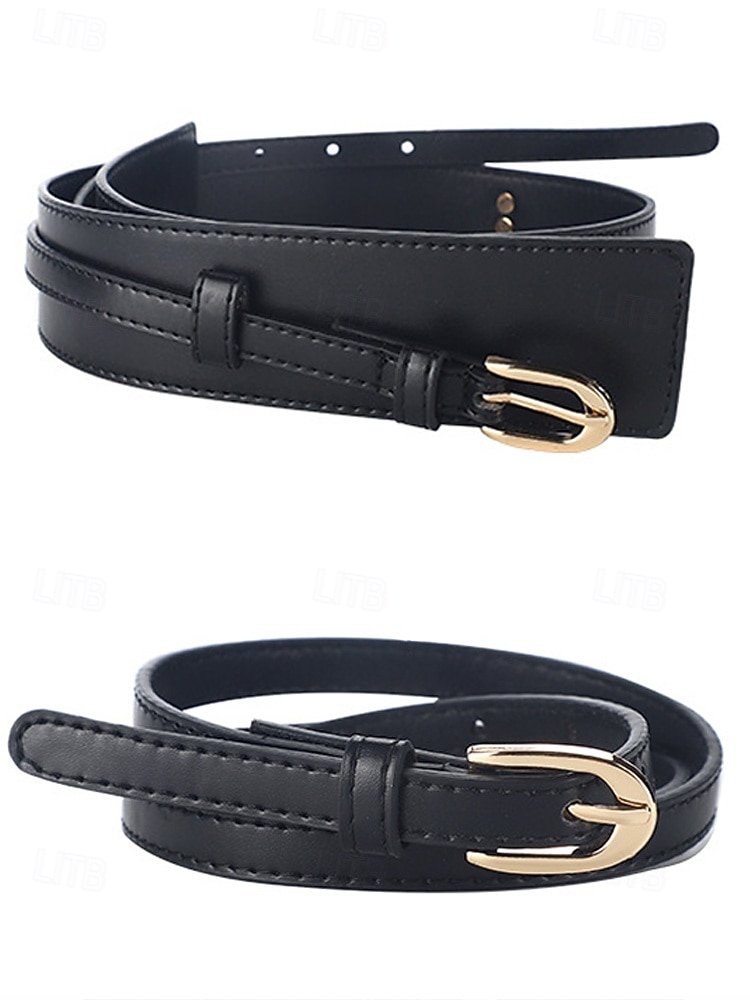 Mulheres Preto Marron Café Couro Ecológico Liga Elegante Vintage Moda Verão Primavera Outono de 2026 por $11.99 –P8