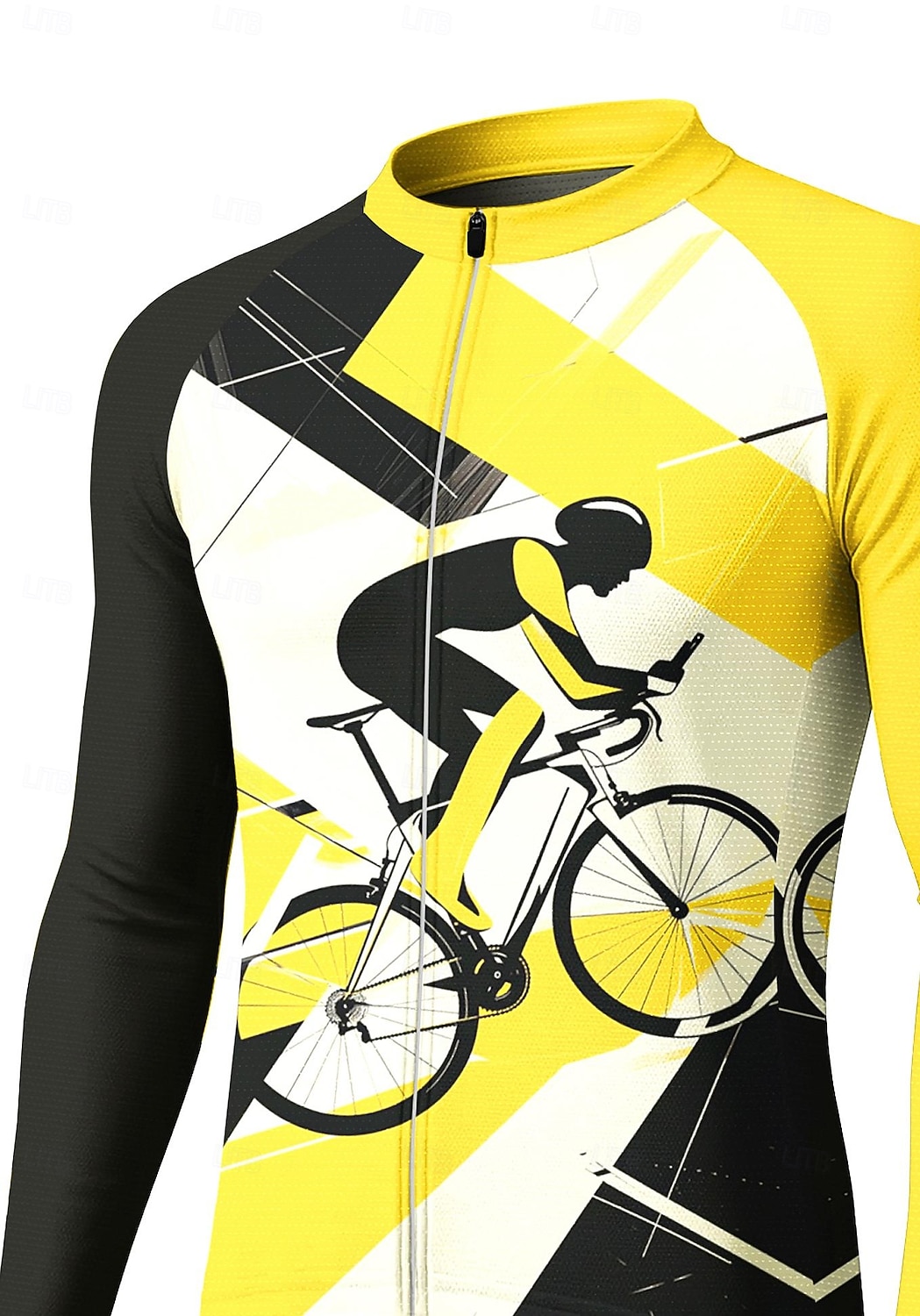 Муж. Велокофты Сноуборд Джерси Геометрический принт Мультипликационный персонаж Контрастный цвет Длинный рукав Велоспорт Футболка Футболка Джерси Компрессионная одежда с 3 задними карманами 2026 - $32.99 –P3