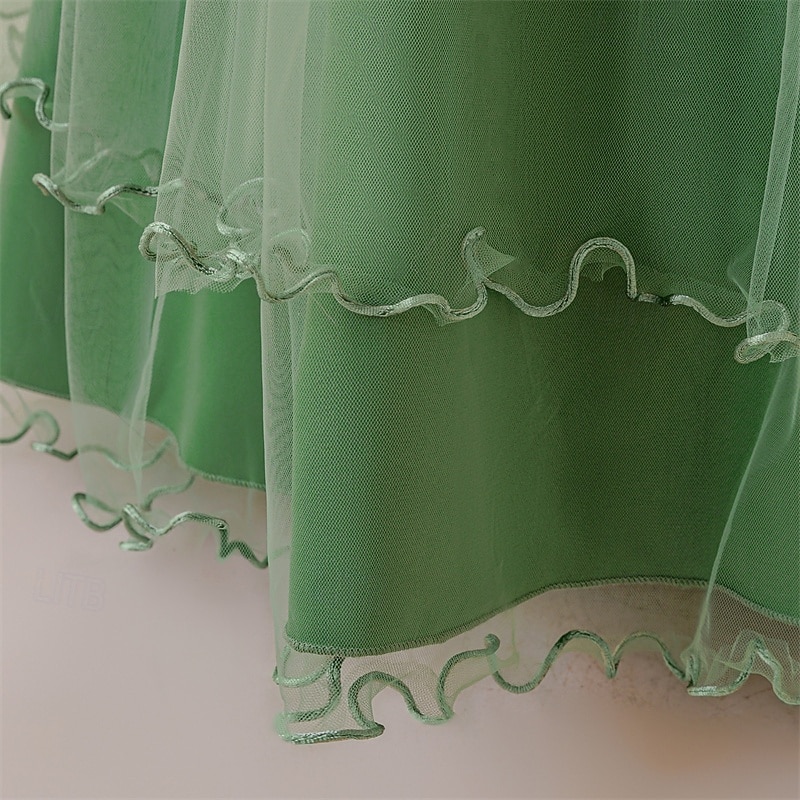 Lapset Tyttöjen Mekko Juhlamekko Yhtenäinen väri Hihaton Muodollinen Suoritus Erikoistilaisuus Pitsi Silmukka Muoti Päivittäin Prinsessa Polyesteri Maxi Juhlamekko Kellomekko Tyllimekko Kesä Kevät 4 2026 - $47.99 –P30