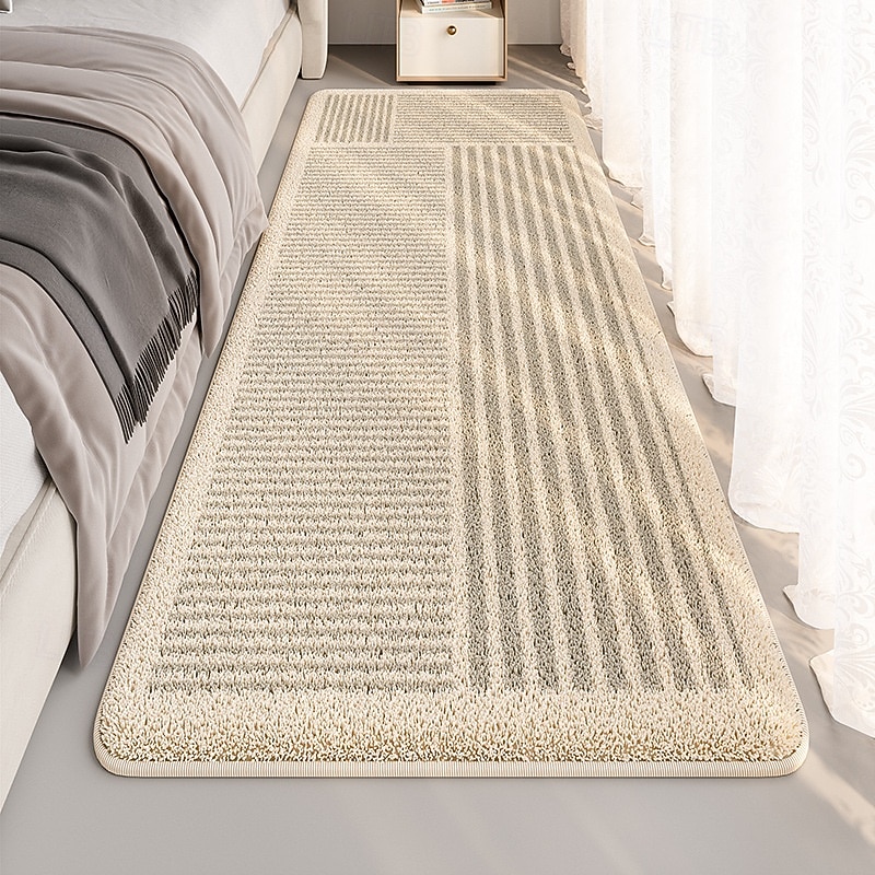 Běžecký koberec minimalistický vzor s linkami, koberec do ložnice, rohožka na podlahu, noční stolek, dlouhá, balkon, rohožka k oknu, japonský styl, bytové dekorace, měkký, odolný, všestranný koberec 2025 - $21.99 –P6