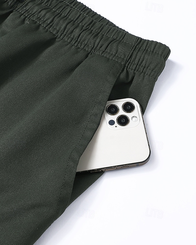 Herr Sportmjukisbyxor Casual joggingbyxor Militärbyxor Med fickor Underdelar Gym Fritids- Träningspass Höst vinter Gym Camping Träna Normal Sportkläder Sportkläder Solid färg Svart Kaki Armégrön 2026 - $21.99 –P11