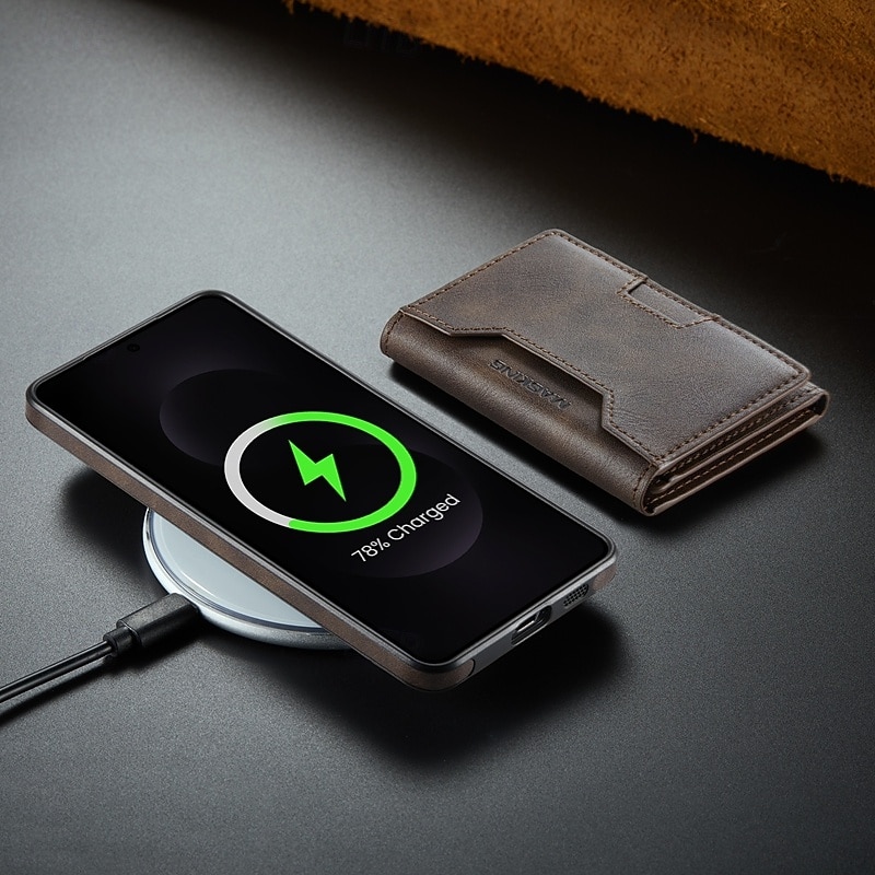 telefone Capinha Para Samsung Galaxy S25 Ultra Plus S25 Edge S24 Ultra Plus S23 Ultra Capa para Cartão Wallet Com Suporte Antichoque Retro Couro PU de 2025 por $21.99 –P6