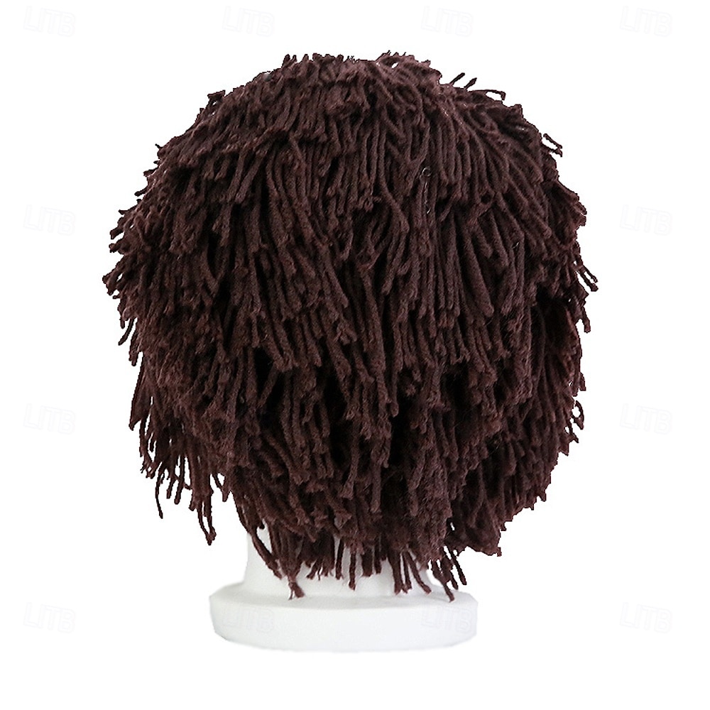 Карнавальный парик 2026 Красный Черный Белый Прямой Короткие Синтетический фестивальный парик Вторник на масляной неделе Парад Волосы для косплей-костюма для Мужчины 2026 - $11.99 –P6