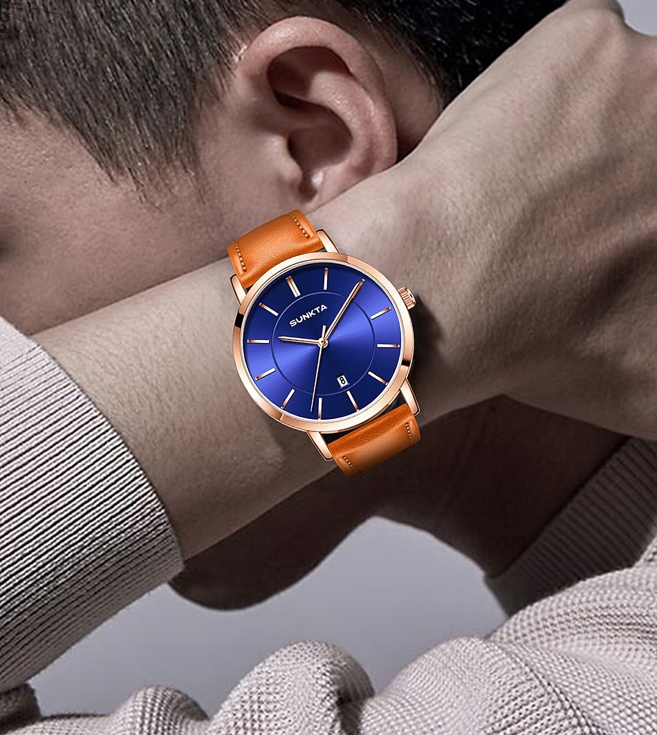 LIGE Men Quartz Watch Business Waterproof PU Leather Watch 2026 - $18.99 –P14