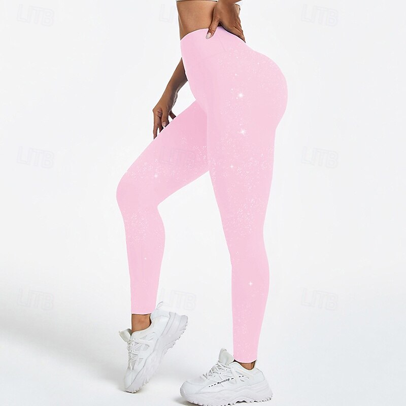 Women's Compression Pants Running Tights Yoga Leggings Butt Lift Tummy Control High Waist Athletic Sports Pilates Bottoms Solid Color Black White Pink Sports Activewear 2026 - $17.99 –P17