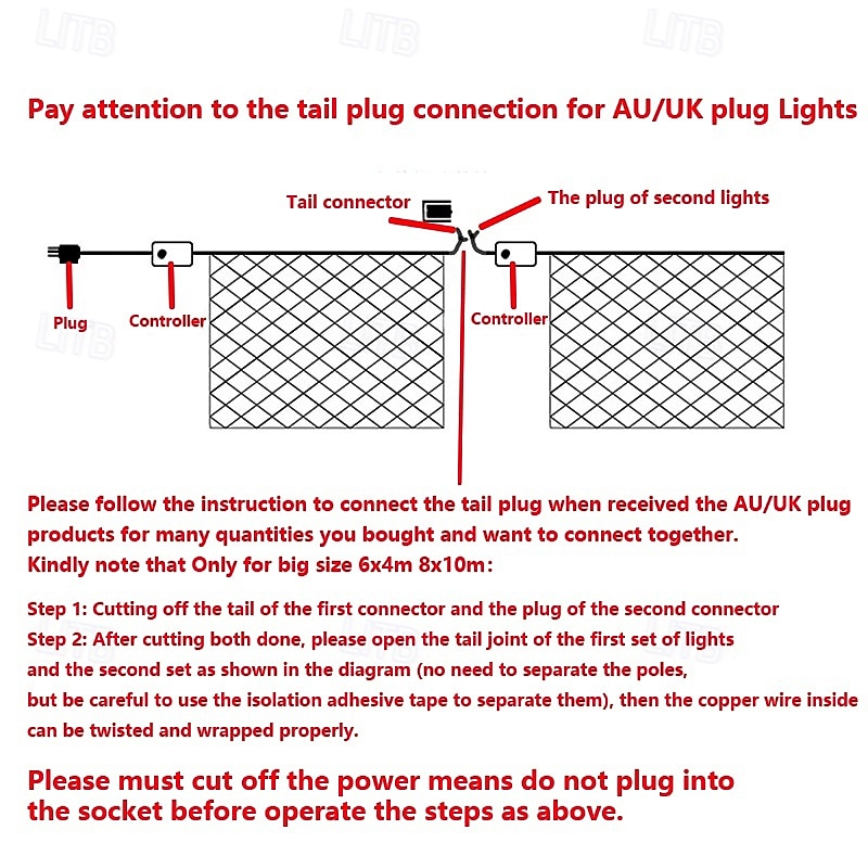 led verkkoverkko keiju merkkijono valo 8*10 6*4m joustava ikkuna verho lomavalot juhlapihan puutarhaan värikäs koristevalaistus 96/200/672/2600 ledit 2025 - $26.99 –P18