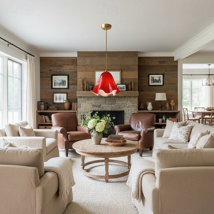 lampada a sospensione in vetro artistico - lampada da soffitto moderna ispirata alla fioritura del 2025 a $299.99 –P3