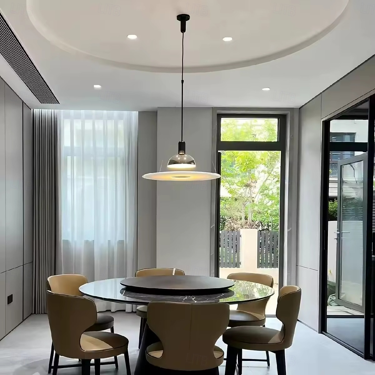 απλό λευκό γωνιακό μενταγιόν από λουσίτη με led &Λαμπτήρας πυρακτώσεως και προσαρμόσιμο μήκος ανάρτησης 110-240v 2026 - $349.99 –P2