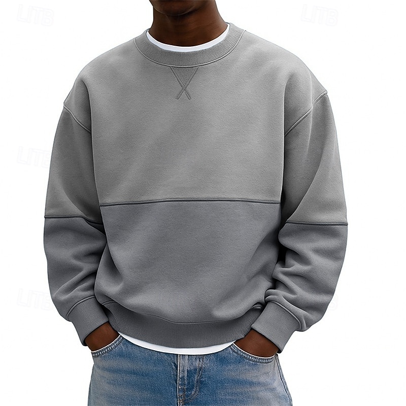 Муж. Толстовка Толстовка с капюшоном и пуловером Натяни Синий Розовый Темно синий Зеленый Серый Вырез под горло Полотняное плетение Пэчворк Цветовые блоки Для занятий спортом Повседневные Праздники 2026 - $16.49 –P5