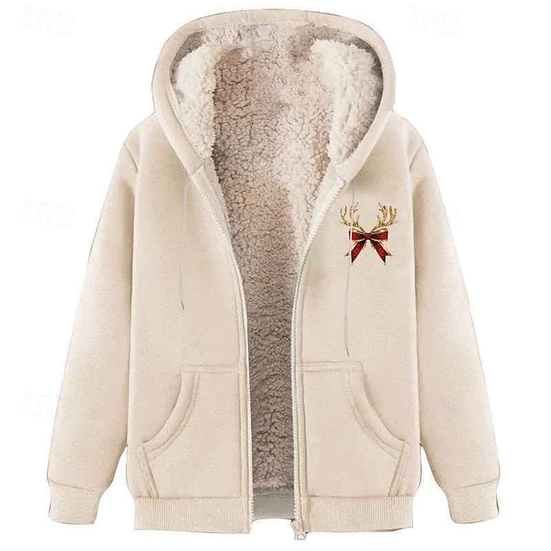 Per uomo Felpa con cappuccio Felpa con cappuccio a zip intera Felpa con cappuccio e zip Felpa con cappuccio foderata in pile Aalbicocca Nero Vino Rosso Verde Con Cappuccio Ogni Scena di Natale Tasca del 2025 a $22.99 –P2