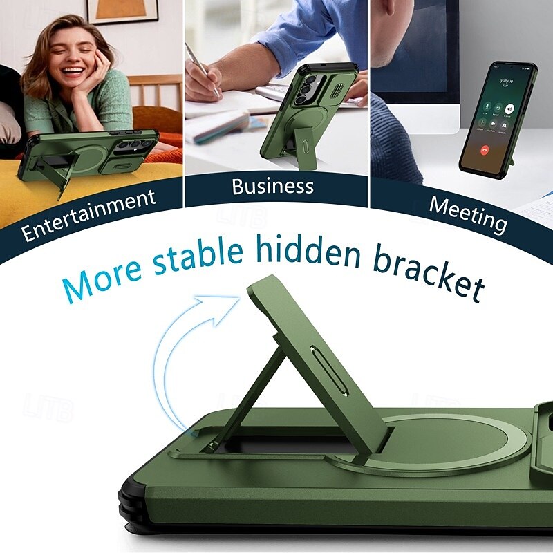 Phone Case For Samsung Galaxy S25 Ultra Plus S25 Edge S24 S23 S22 A36 A26 A16 A55 5G A35 5G Back Cover with Stand Holder Shockproof Armor PC PU Leather 2025 - $11.99 –P4