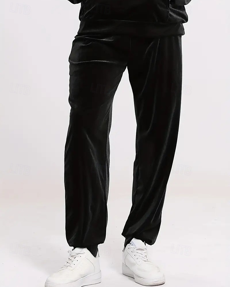 Homens Moletom Moletom com capuz e calças Conjunto de roupas Conjunto de moletons Capuz Ao ar livre Diário Esportes Com Cordão Bolsos Tecido Vermelho Vinho Preto Azul Royal Poliéster Roupas Esportivas de 2026 por $44.99 –P4