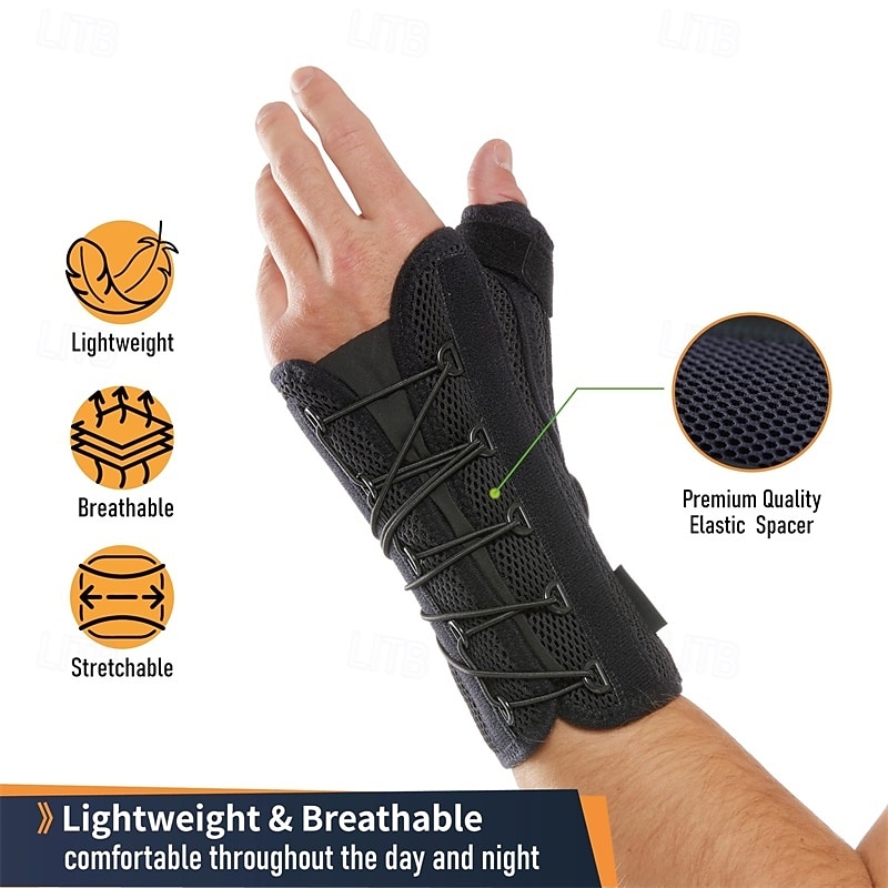 регулируемый ортез для запястья с натяжным шнурком - стабильная поддержка&amp;компрессия для облегчения боли в запястье, восстановления после травм, синдрома запястного канала и растяжений 2026 - $21.99 –P7