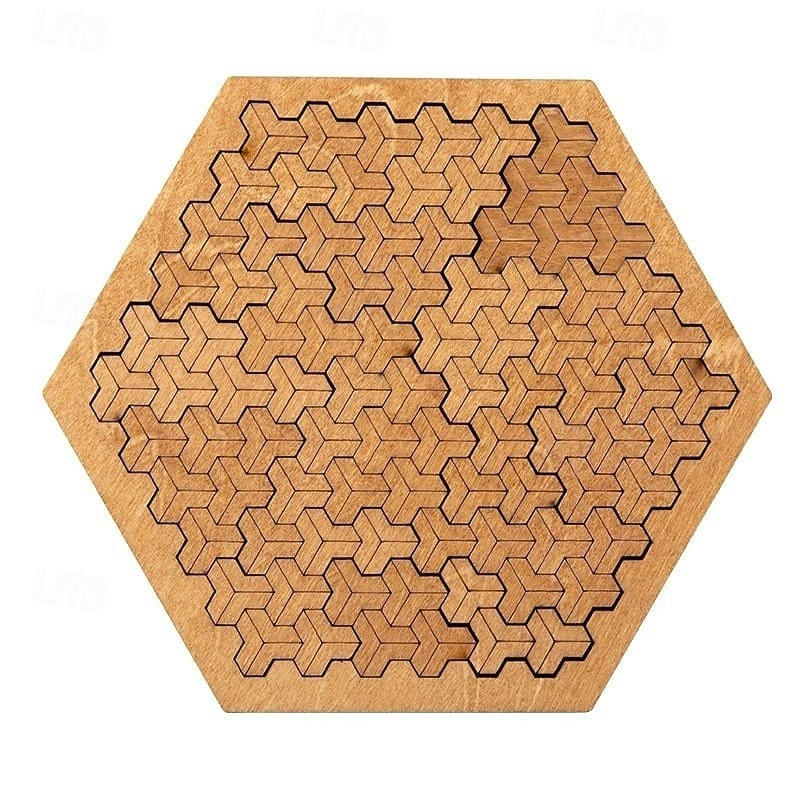 Rompecabezas fractales de madera: un desafiante juego de lógica geométrica para niños y adultos, ideal para aliviar el estrés y fomentar el pensamiento creativo. Un regalo educativo perfecto. 2026 - $21.99 –P7