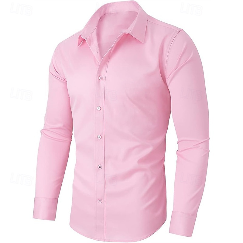 Homens Camisa Social Saia Tecido Casamento Ao ar livre Rosa Claro Preto Branco Verde Claro Manga Longa Aberto para a Lateral Primavera Outono Roupa Puro de 2026 por $24.99 –P10
