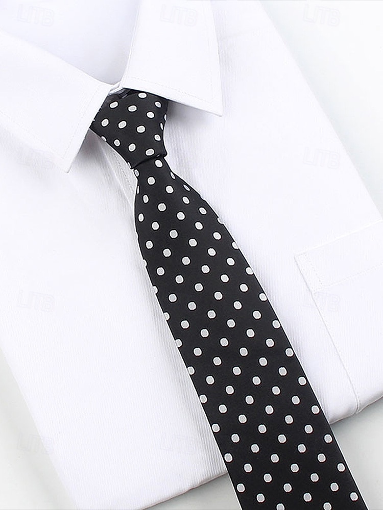 herrslips i polyester, prickigt mönster, flera färger, perfekt för jul och formella tillfällen 2026 - $11.99 –P7