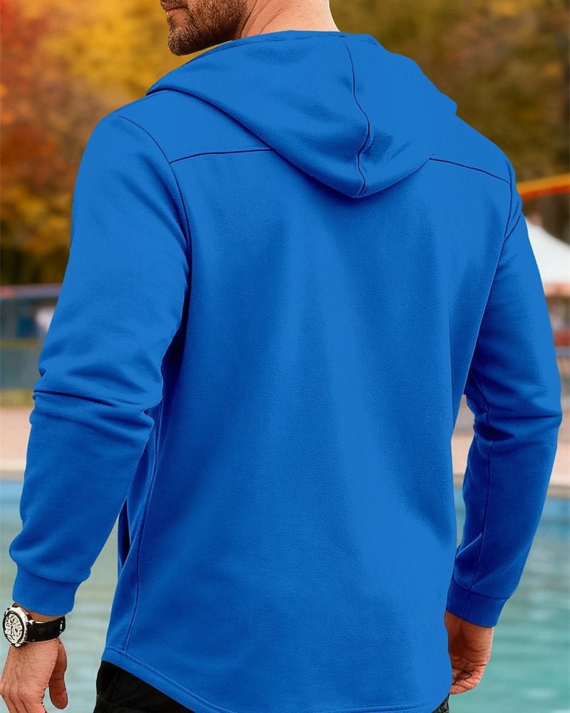 Per uomo Giacca Leggera Giacca Casual Giacca con Cappuccio All'aperto Quotidiano Doppiopetto Primavera Autunno Semplice Streetwear Quotidiano Con Cappuccio Regolare Blu Nero Verde chiaro Rosso Cachi del 2026 a $33.99 –P22