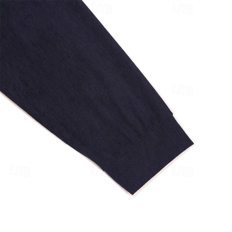 Per uomo Camicia di Velluto a Coste Polo con zip Sport all'Aperto Casuale Collo Alto Colletto Mao Manica Lunga Moda Essenziale Semplice Zip a un quarto Inverno Primavera & Autunno Autunno & Inverno del 2025 a $21.99 –P7