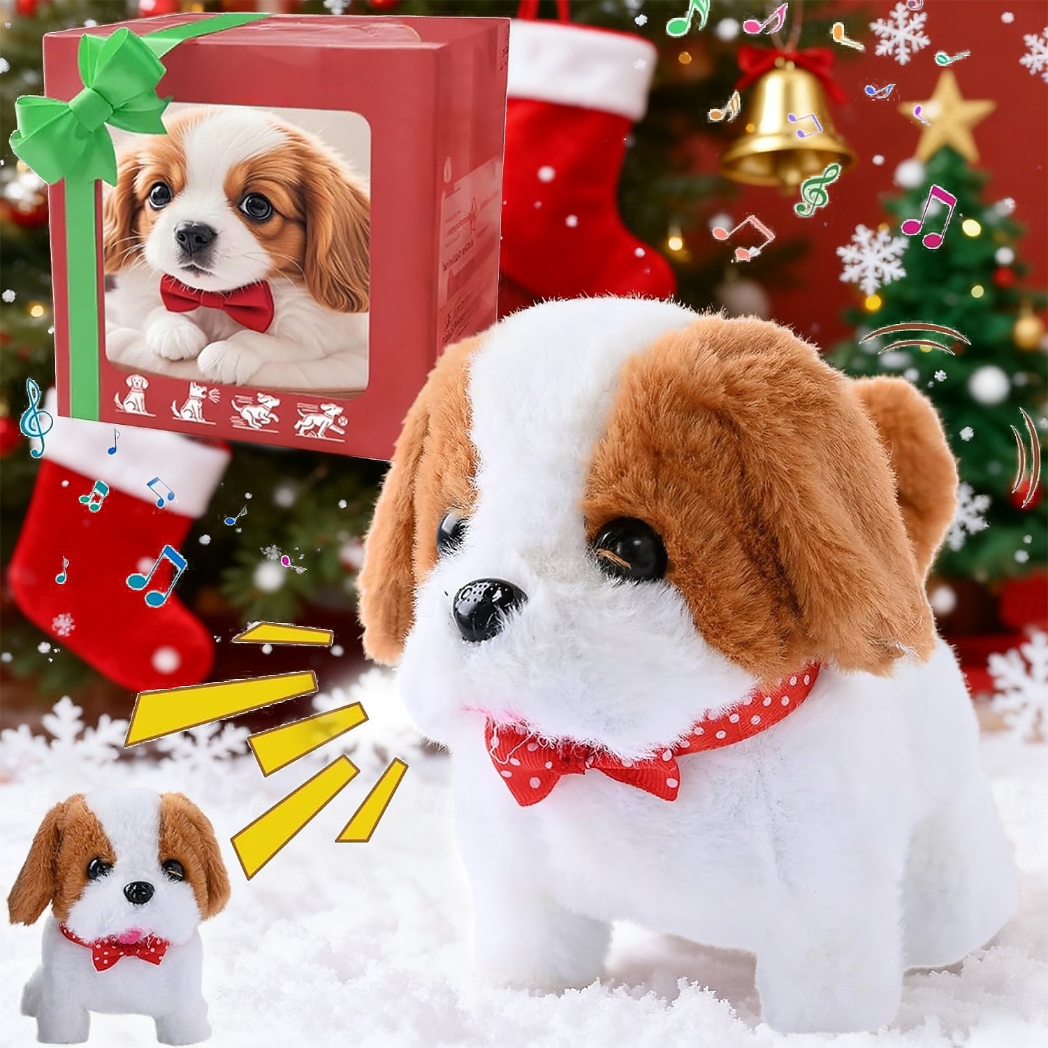 Ideal Christmas Gifts for Grandkids Girls Boys, Robot Dog My Realistic Robot PuppyInteractiveToy That Walks Barks Wags Tail Plush Pet Dog Realistic Robotic Dog Toy Gift That Acts Like A Real Puppy 2025 - $18.99 –P3