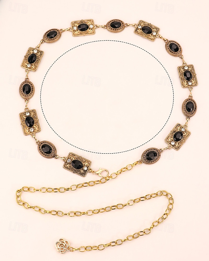 Tailleketting Vintage Modieus Dames Lichaamssieraden Voor Dagelijks Feestdagen meetkundig Legering Zwart Goud Regenboog 1 PC 2026 - $11.49 –P3