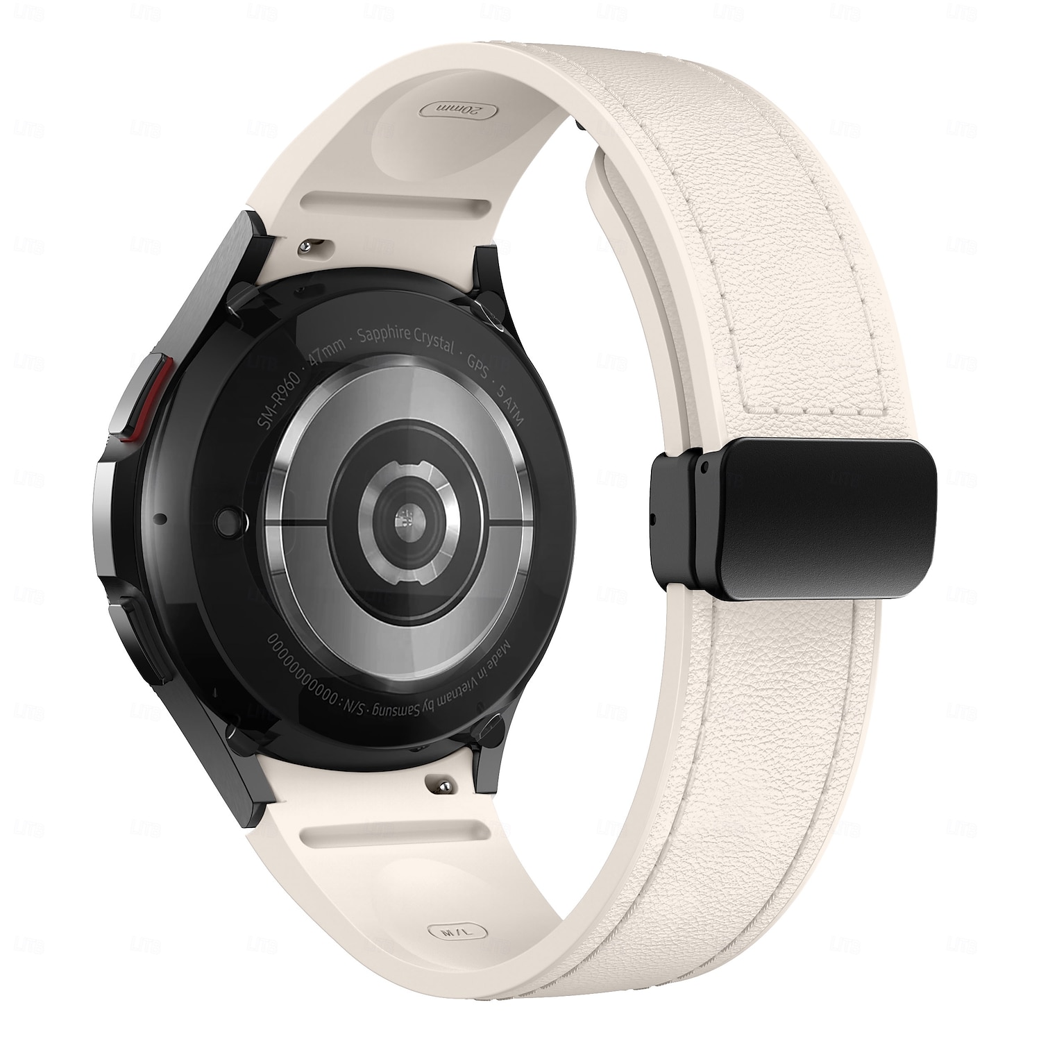 Horlogeband voor Samsung Galaxy Watch 7/6/5/4  40/44mm, Watch 5 Pro 45mm, Watch 6 Classic 43/47mm, Watch 4 Classic 42/46mm Siliconen Echt leer Vervanging Band Verstelbaar Sportband Leren koppeling 2026 - $16.99 –P2
