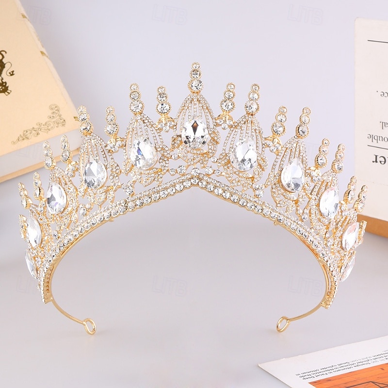 Crown Tiaras Headdress Alloy Wedding Birthday Vintage Cute With Rhinestone Headpiece Headwear 2026 - $28.99 –P5
