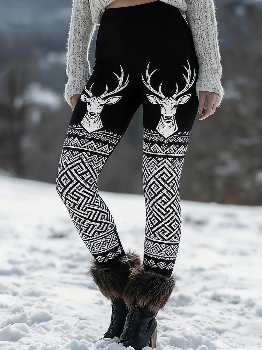 Damen Leggings Gemütliche Leggings Urlaub Vintage Ethno-Stil Volle Länge Hohe Taille Grafik Drucken Bequem Dehnbar Lässig Täglich Urlaub Schwarz Sommer Frühling Herbst Winter Schmale Passform 2026 - $22.99 –P2