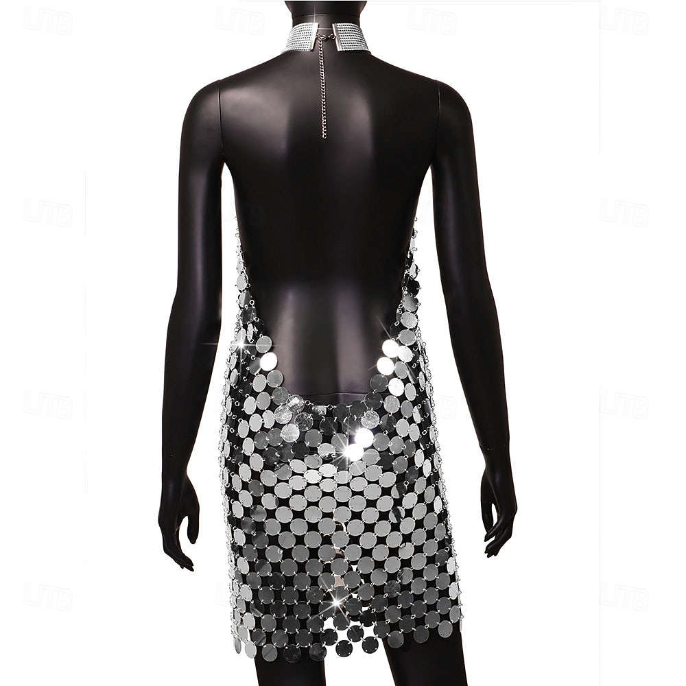 Samba Dancewear Splicing Sequins Women's Performance Party Theme Party Sleeveless Polyesterl Performance Costume 2026 - €53.66 –P9