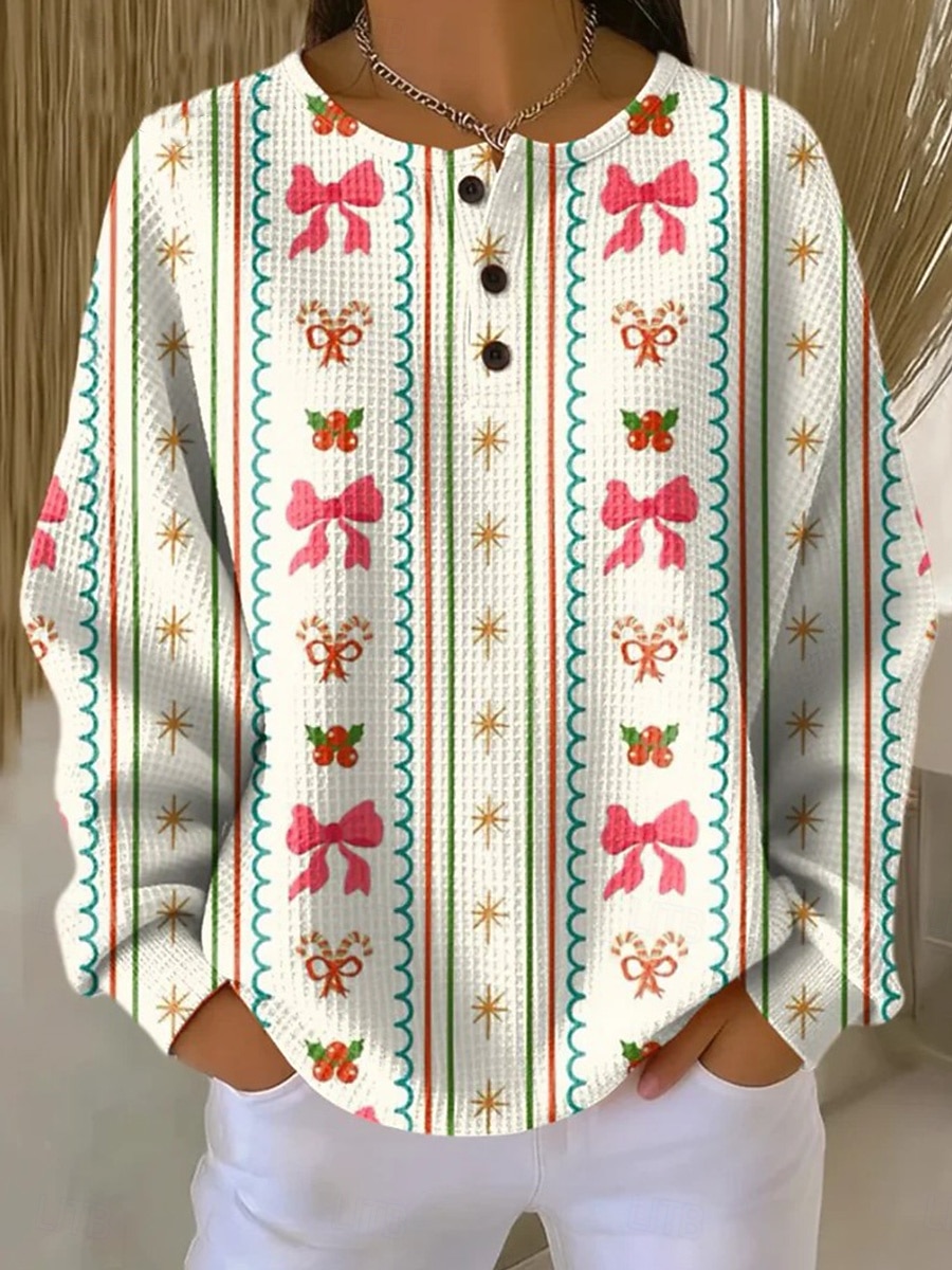 Per donna Felpa Pullover Geometrico Astratto Casual Manica Lunga Girocollo Top Regolari Blu Nero Bianco Giallo Rosa Primavera Autunno del 2026 a $28.99 –P3