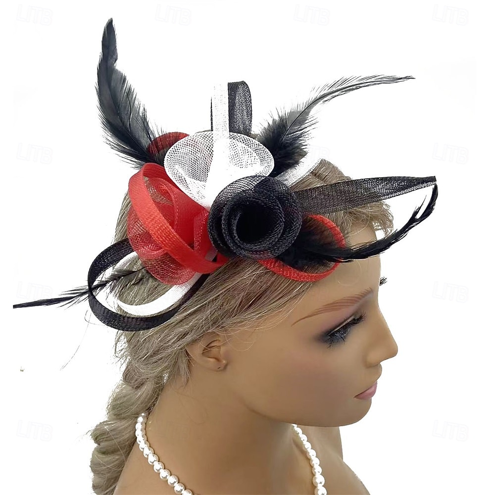 Hodepryd Fjær Fedora Bryllup Jul Aftenselskap Te Fest Hesteløp Elegant Årgang Med Fjær Hodeplagg Hodeplagg 2025 - $14.99 –P2