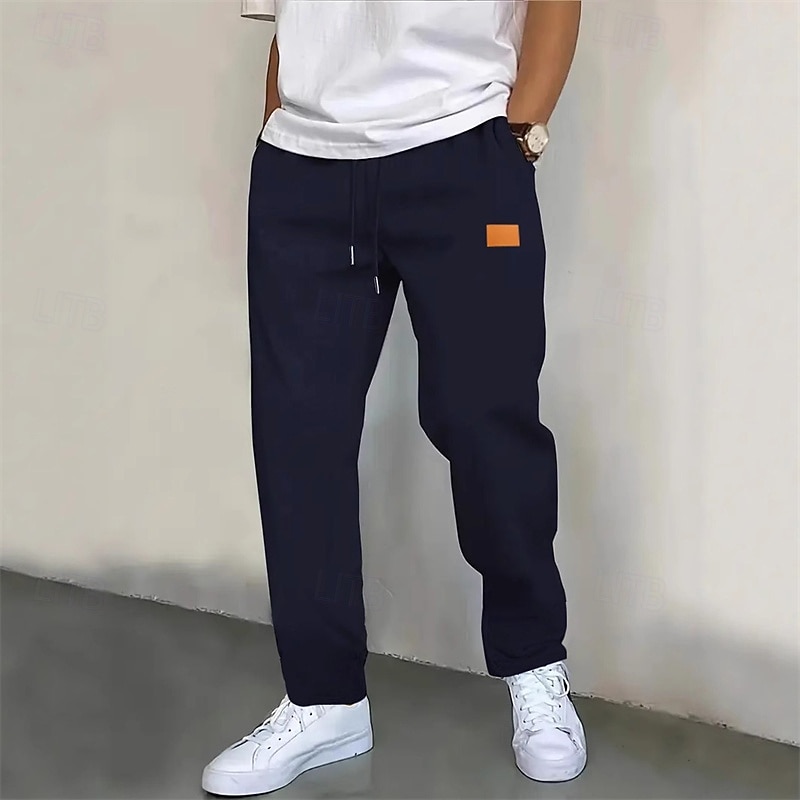 Voor heren Joggingbroeken Broek Trekkoord Zak Elastische taille Effen Comfort Buitensporten Dagelijks Modieus Casual Zwart Marineblauw Micro-elastisch 2026 - $17.99 –P6