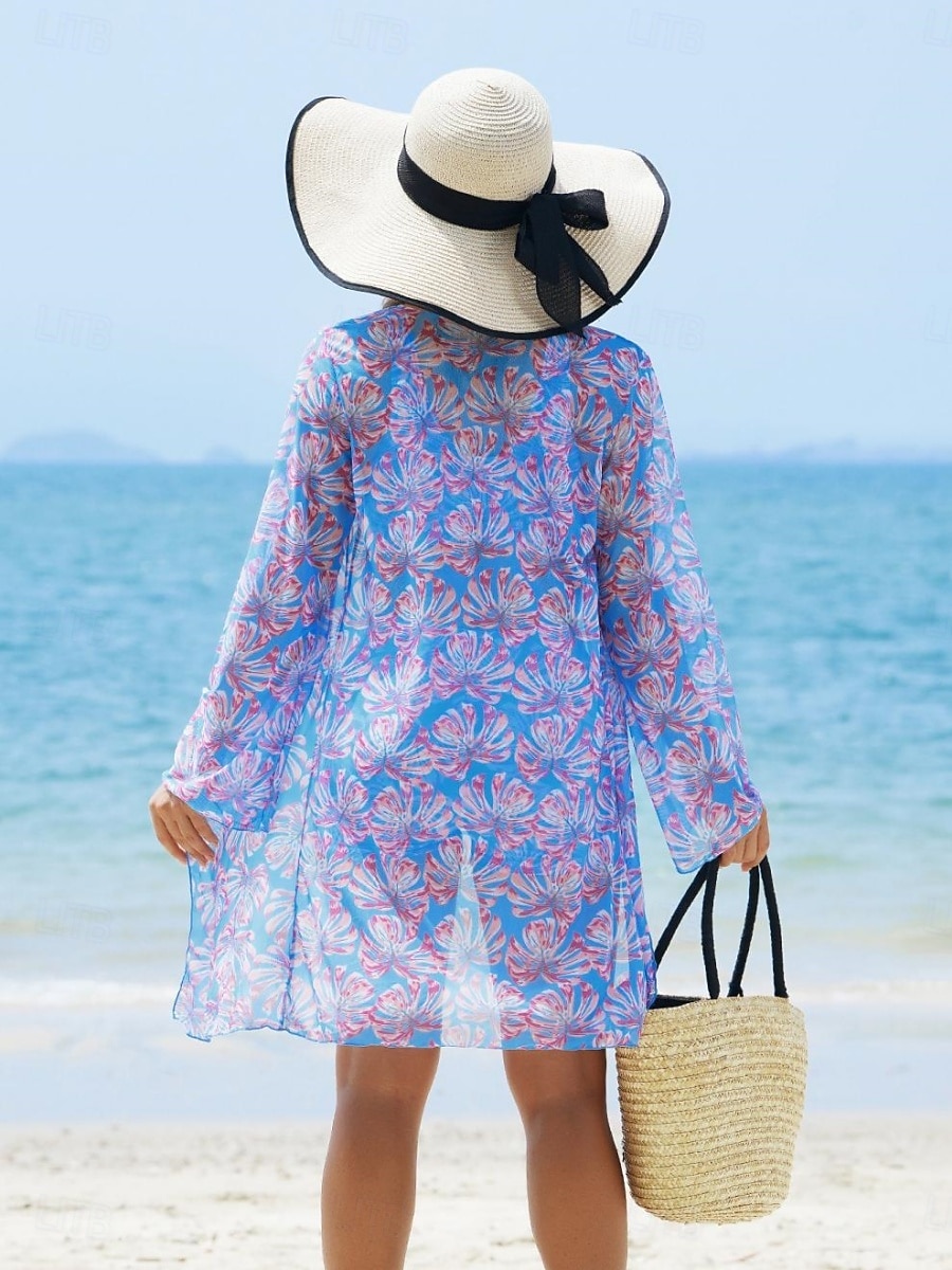 Damskie Stroje kąpielowe Bikini Trzyczęściowy Krótkie spodnie Kostium kąpielowy Szczupła Odkryte plecy Urlop Stroje plażowe Kwiaty Liście W serek Bez rękawów Kostiumy kąpielowe 2026 - $31.99 –P14