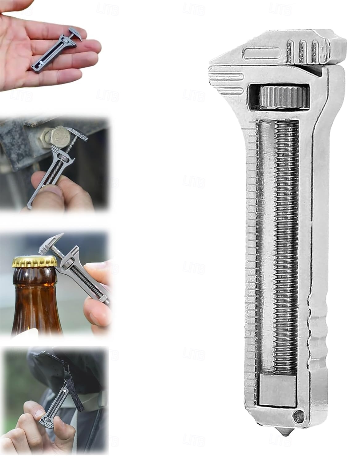 2026年 ミニレンチマルチツール、ポケットマルチツールミニレンチ、コンパクトなチタンマルチツール、キーチェーンマルチツール、ボトルオープナーキーチェーン、バックパッキング、キャンプ、ハイキングの日常の準備に  コレクション – $9.99 –P1